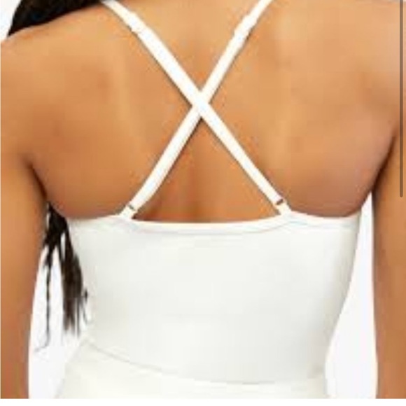 NWT- WeWoreWhat Sport Cami Cross Back Optic White - Picture 2 of 12